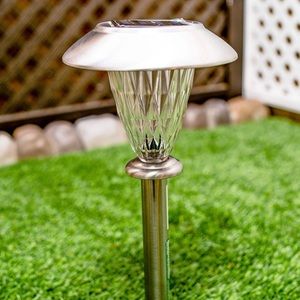 4 pieces set Silver Solar Pathway Light